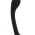 Черный фаллоимитатор с изогнутой головкой - 18 см.