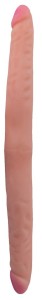 Двусторонний лесбийский фаллоимитатор из неоскин - 42,5 см.
