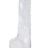 Прозрачный фаллоимитатор на присоске Lusty Jelly Dildo - 18 см.