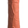 Фаллоимитатор цвета карамели 6  Vibrating Silicone Dual Density Cock - 17,8 см.