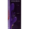 Фиолетовый ударный вибратор-кролик G-Hit - 24 см.