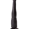 Чёрный анальный фаллоимитатор на подошве-присоске - 18,5 см.