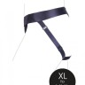 Черные трусики-джоки для страпона с вибропулей - размер XL-XXL