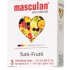 Презервативы Masculan Tutti-Frutti с фруктовым ароматом - 3 шт.