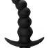 Чёрная анальная ёлочка с вибрацией Ecstasy - 14 см.